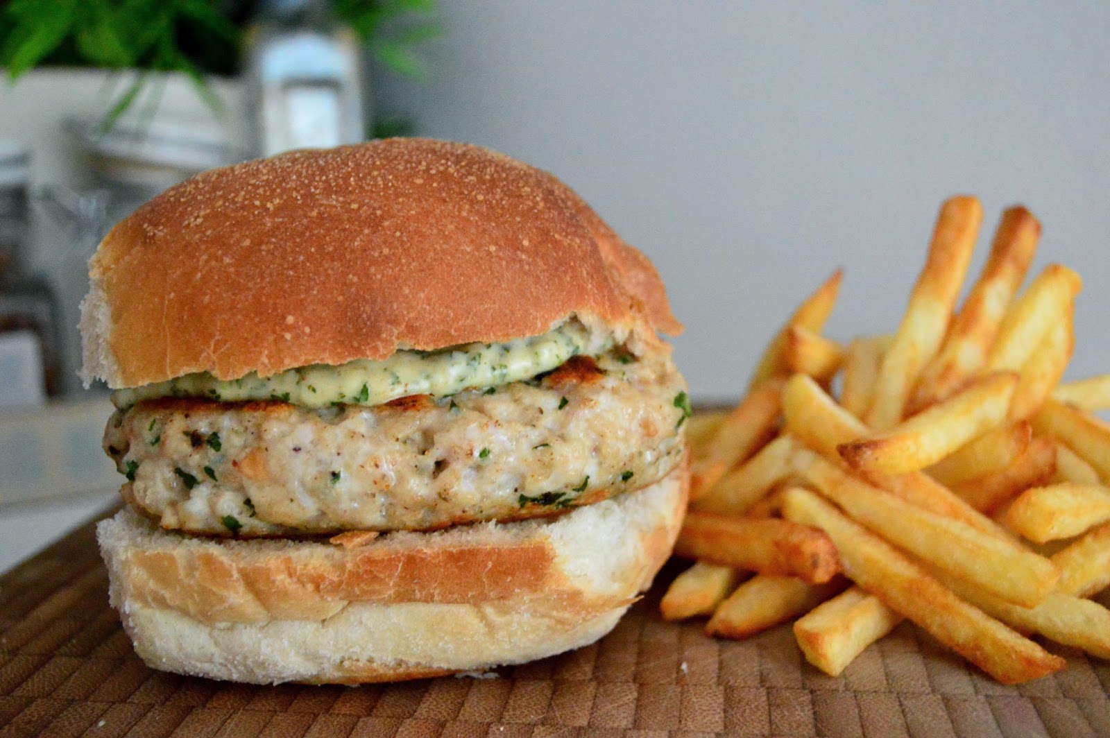 Sal's Kitchen Jerk Chicken Burgers with Aji Mayonnaise