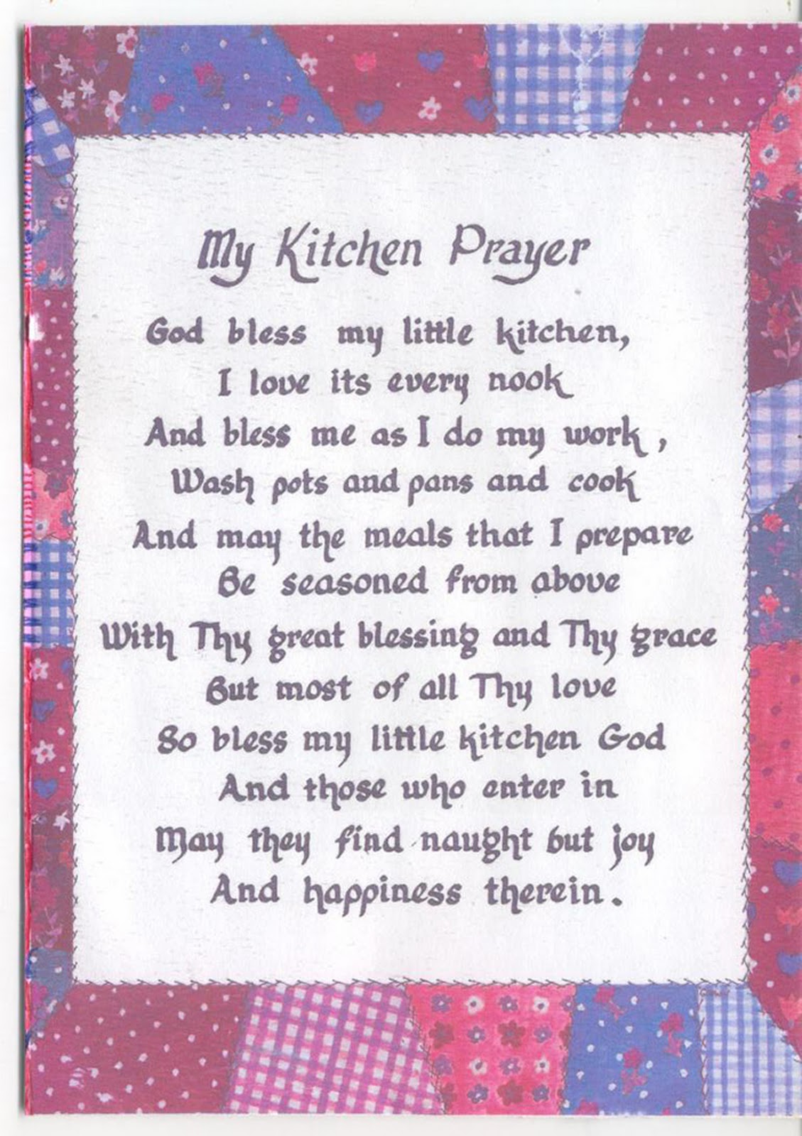 The Kitchen Religion: My Kitchen Prayer