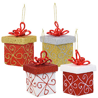 Christmas House Glittery Gift Ornaments Christmas House Glittery Gift Ornaments