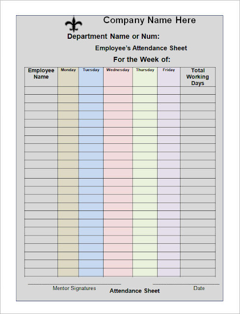 Employee Attendance Calendar 2017, weekly attendance calendar, daily attendance calendar, monthly attendance calendar, yearly attendance calendar, 2017 employee attendance calendar