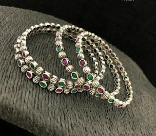 Silver jewelry special - Silver bangles designs