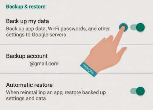 cara backup data android