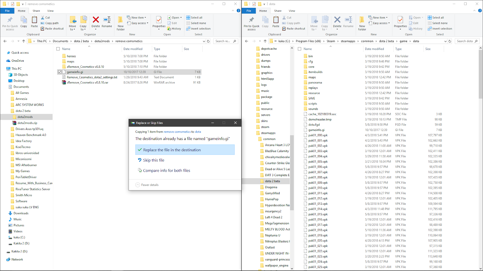 Program files x86 path. Depotcache. Ошибки файлов .VPK. Omega Custom files VPK. DRG verified Mods folder.
