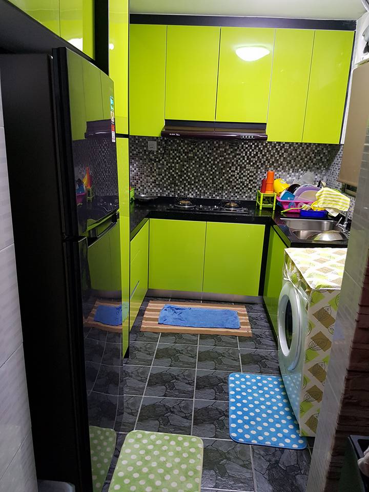 Budmpunglanggot Contoh Dapur Apartment Kecil Tema Dapur Warna Hijau