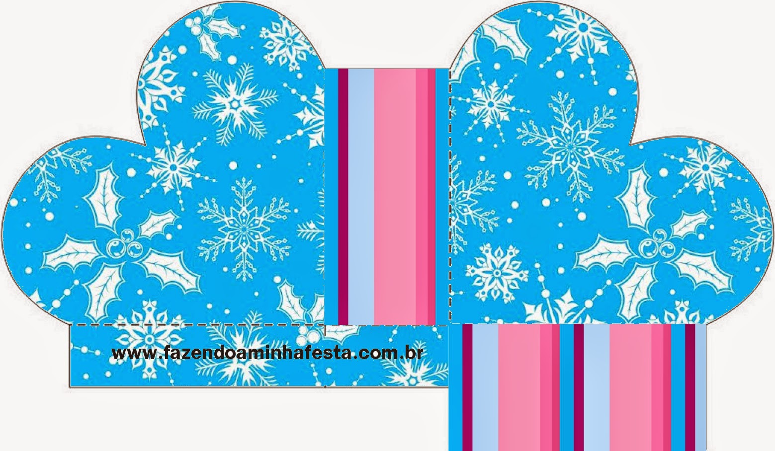 Frozen en Morado y Celeste para Navidad: Cajas para Imprimir Gratis. Caja abierta en forma de corazón de Frozen en Morado y Celeste para Navidad.