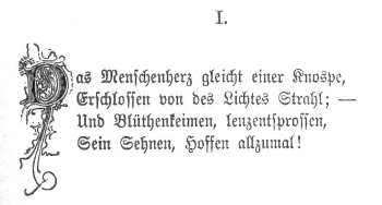 Mathilde Wesendonck: Gedicht I. In: Caritas. Dresden 1878