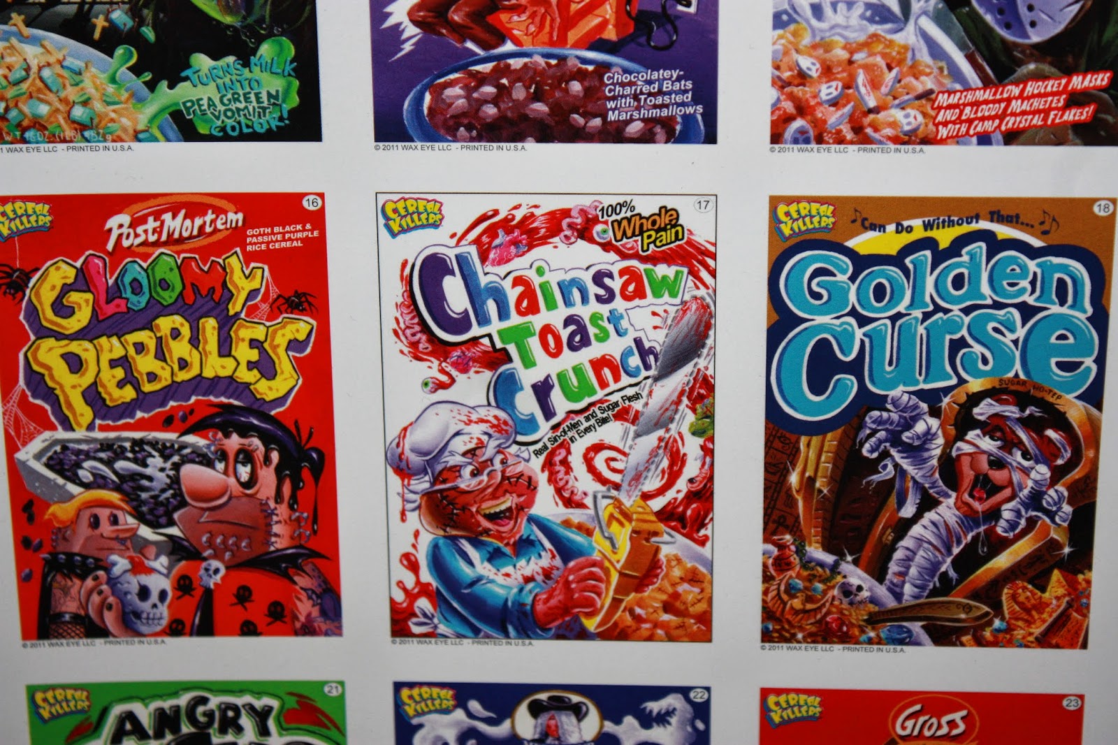 Joe Simko's 'Cereal Killers' Card Sheet Winner! POP! Goes The Nubia