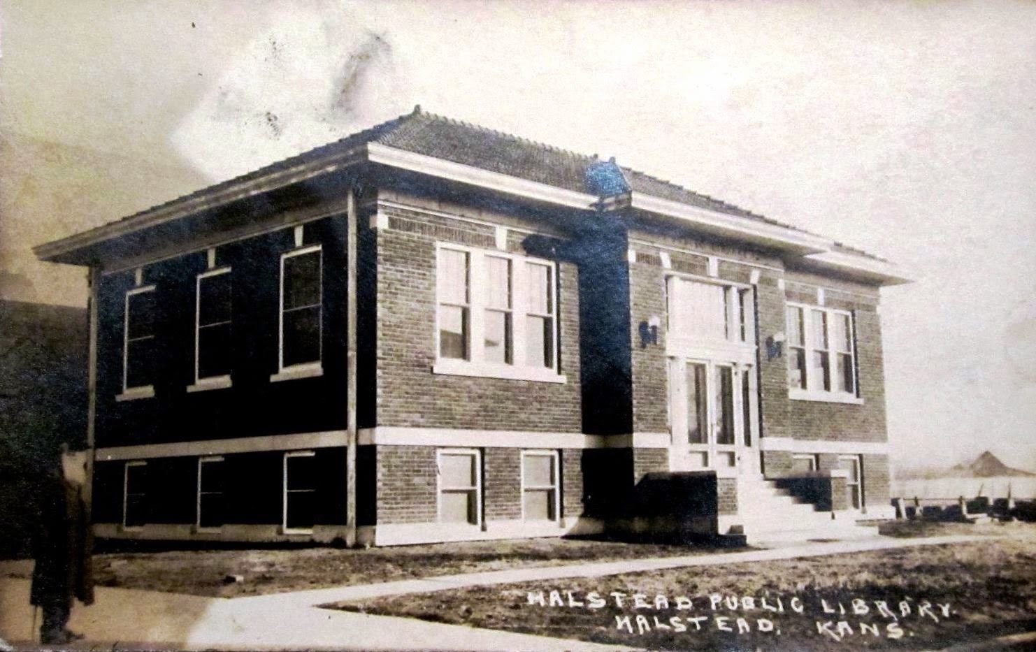 Library Postcards Carnegie Library, Halstead, Kansas