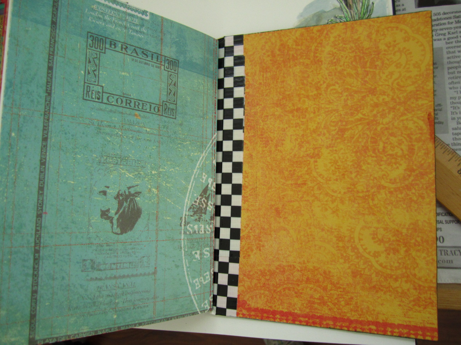 One Woman's Hands duct tape journal swap