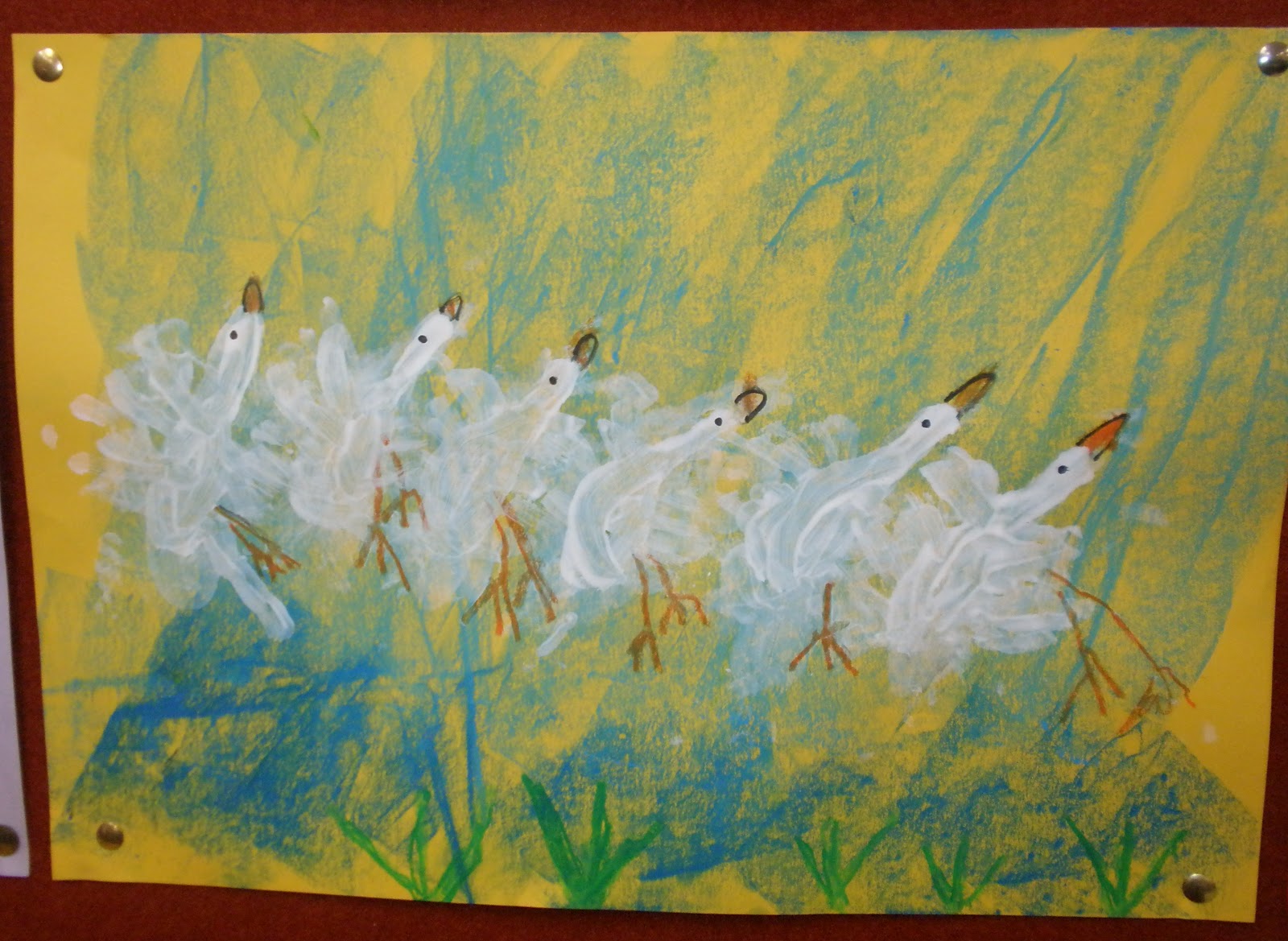 Art with Mrs Baker: Wild Geese Handprint Paintings