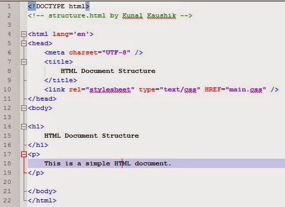 TheSparticle Examining The Structure Of An HTML Document