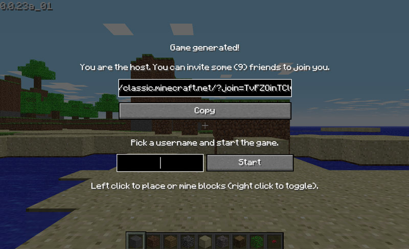 How to play Minecraft (Minecraft Classic) for free on Browser