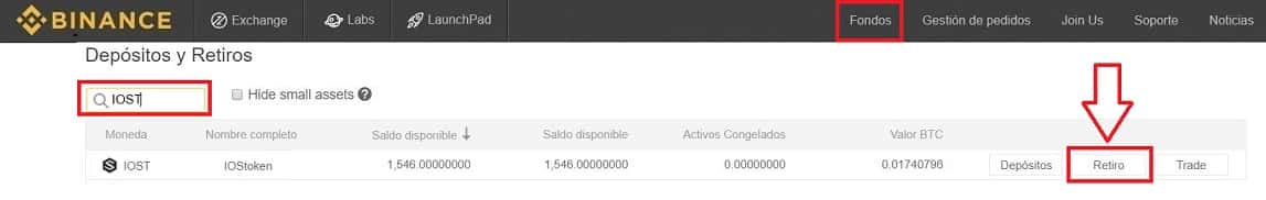 Enviar a My Ether Wallet Criptomoneda IOStoken (IOST) Saldo Enviar y Recibir IOStoken (IOST) Binance Tutorial Paso a Paso Guía Español