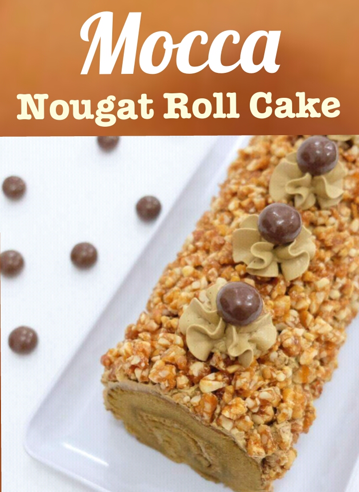 Mocha Nougat Roll Cake - BEAN GIRRAS