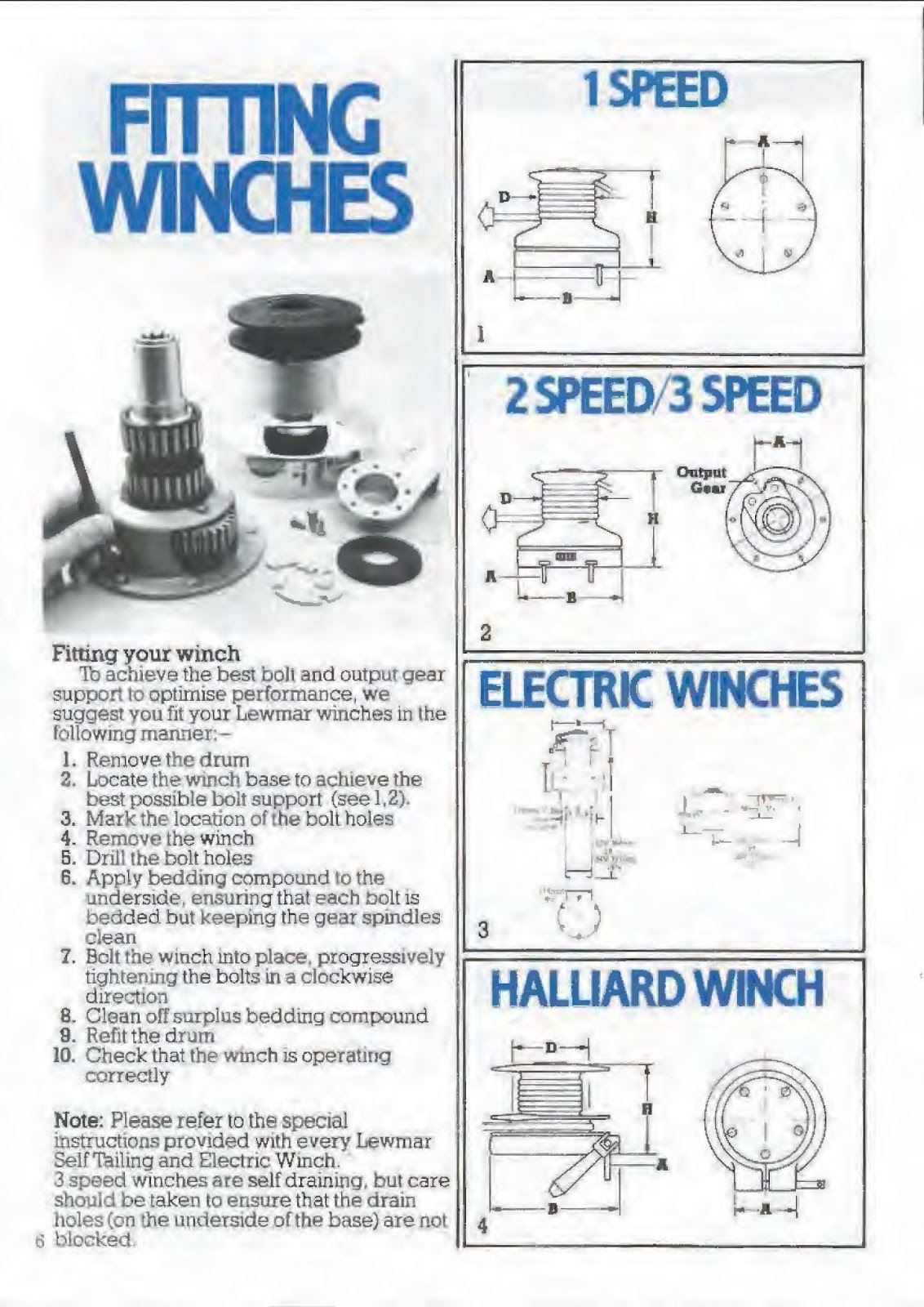 FIRST 435 BONTE KOE Comment entretenir votre winch LEWMAR, 1988. (How
