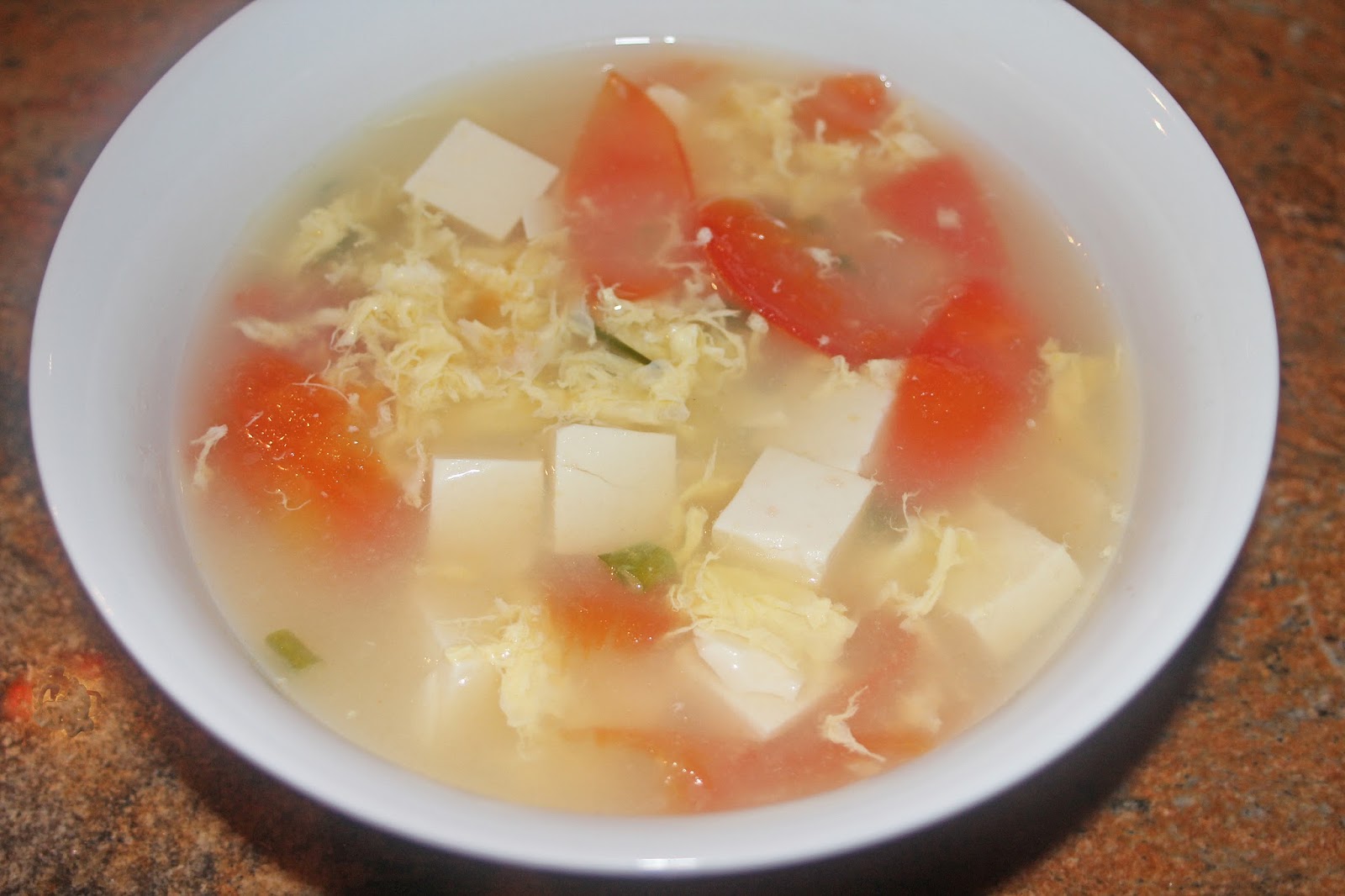 The Grub Files Cooking with Camissonia Tomato Tofu Egg Drop Soup