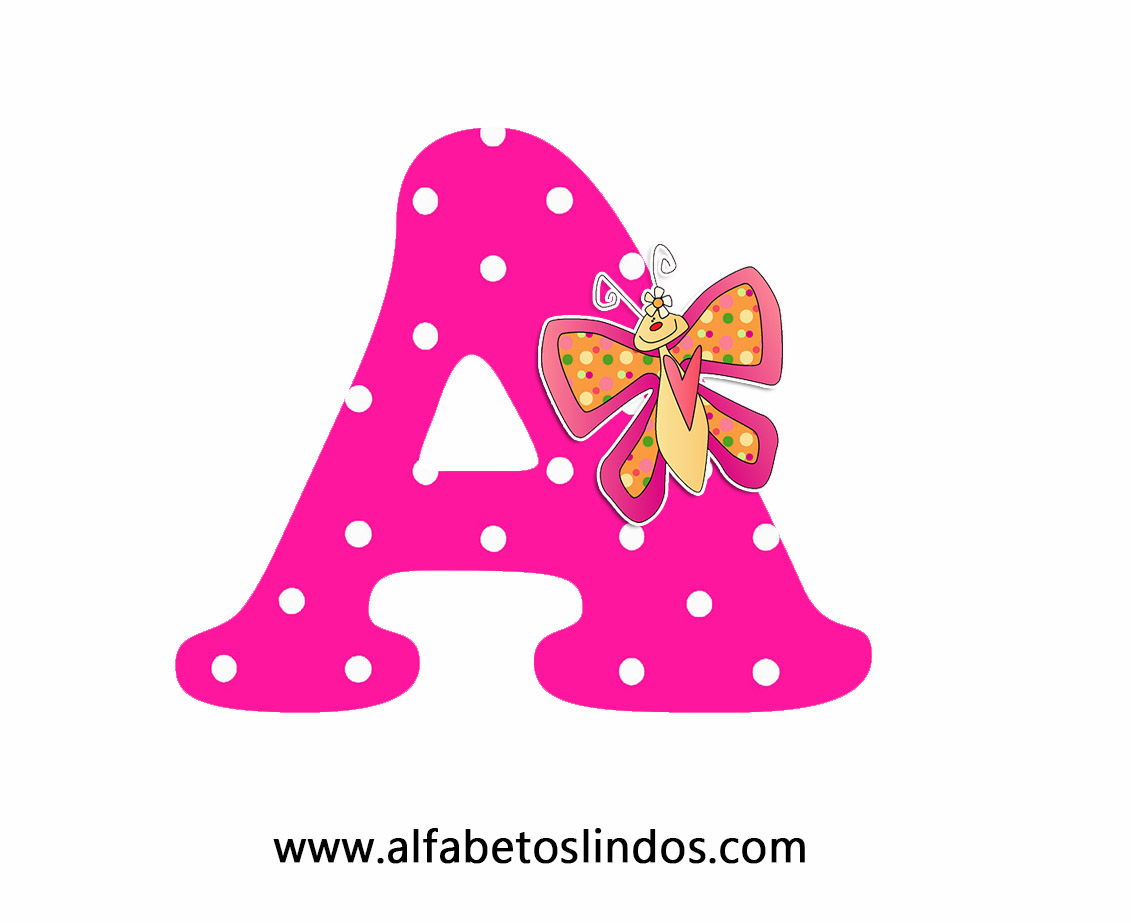 Alfabeto Decorativo Rosa Pink PoÁ Borboleta GrÁtis Alfabetos Lindos