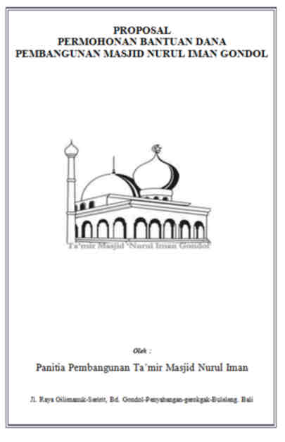Contoh Proposal Pembangunan Masjid Perkuliahan Com 