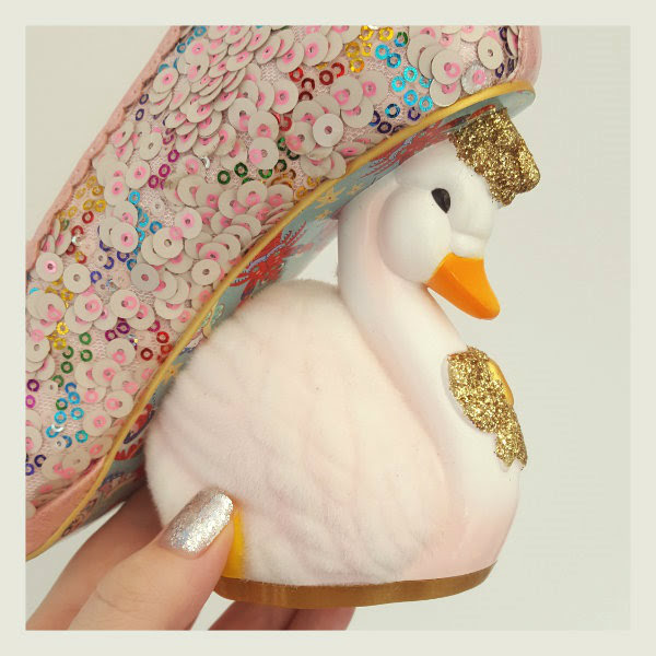 irregular choice flocked swan heel irregular choice flocked swan heel
