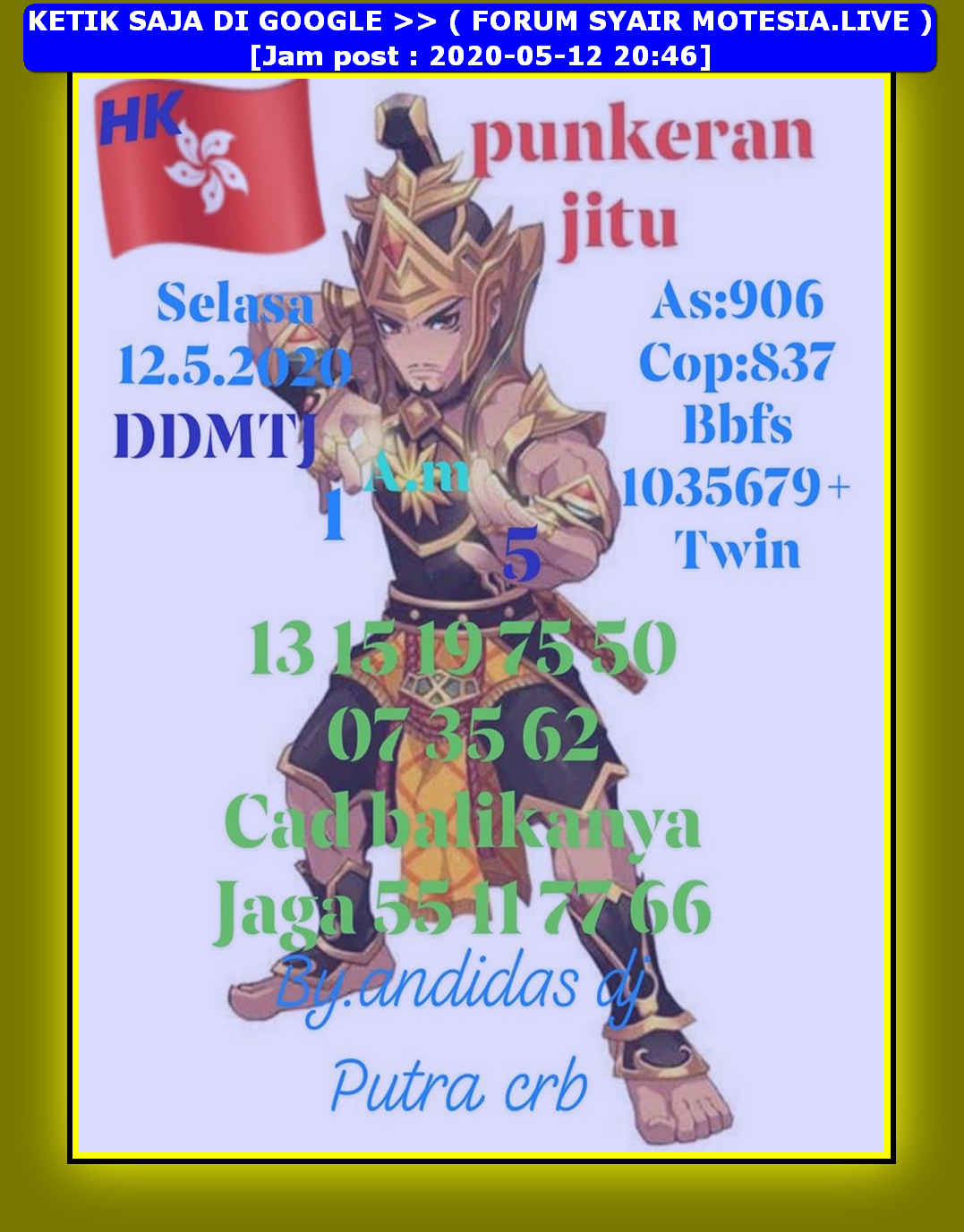 1 New Message Kode Syair Hongkong 12 Mei 2020 Forum Syair Togel Hongkong Singapura Sydney