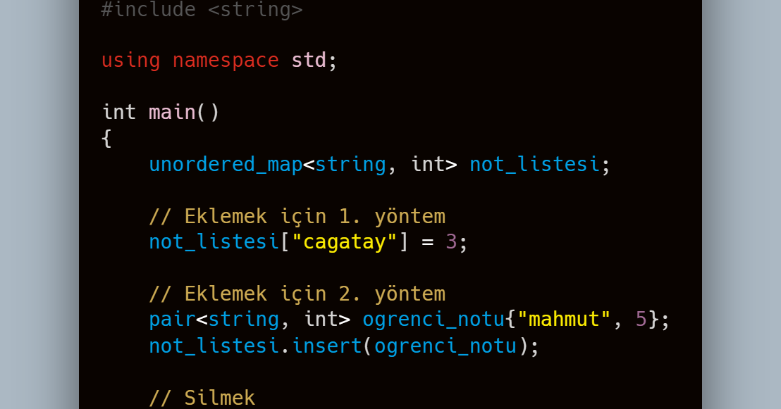 C++ PRO SERİSİ STLUNORDERED_MAP