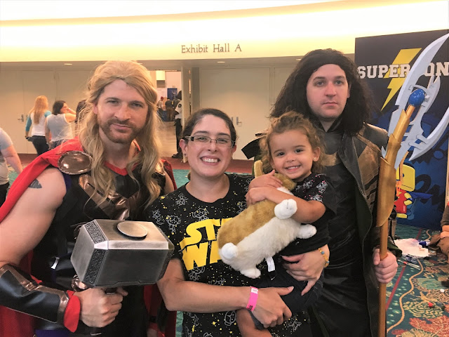 Oh gods! Thor, me, Leia, and Loki. Leia is holding a plush of Einstein from Cowboy Bebop.