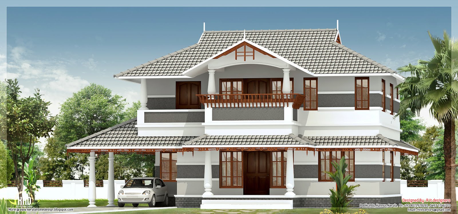 2400 Square Feet Sober Colored Kerala Villa House Design Plans 2400 Square Feet Sober Colored Kerala Villa House Design Plans