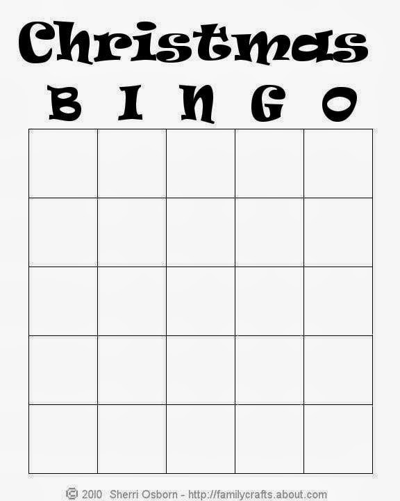 Christmas Bingo Cards Template Printable