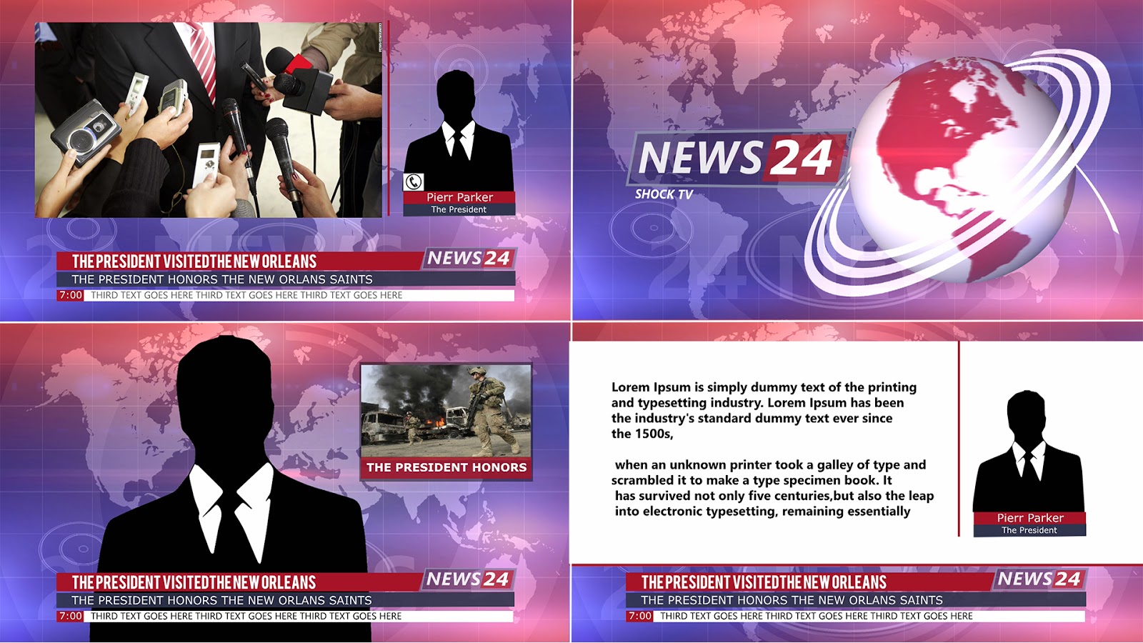 Template News Broadcast Sony Vegas 12 13 14 SHOCKPROD