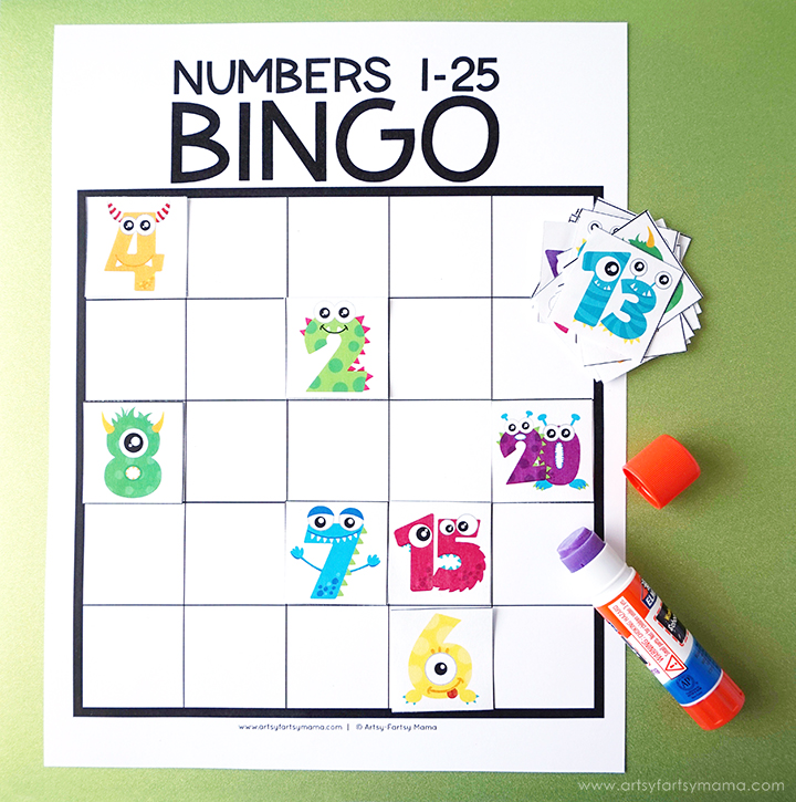 Free Printable Number Bingo is a fun way for kids to work on number recognition for numbers 1-25!