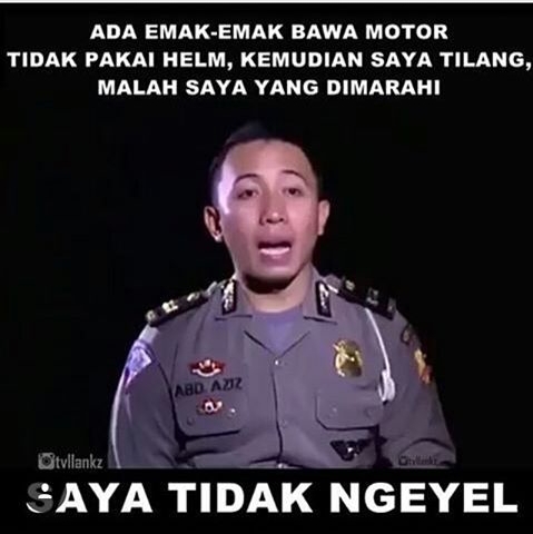 Meme Kocak Polisi Tilang Sopir Taksi ‘Saya Tidak Ngeyel’ Ini Dijamin Bikin Ngakak