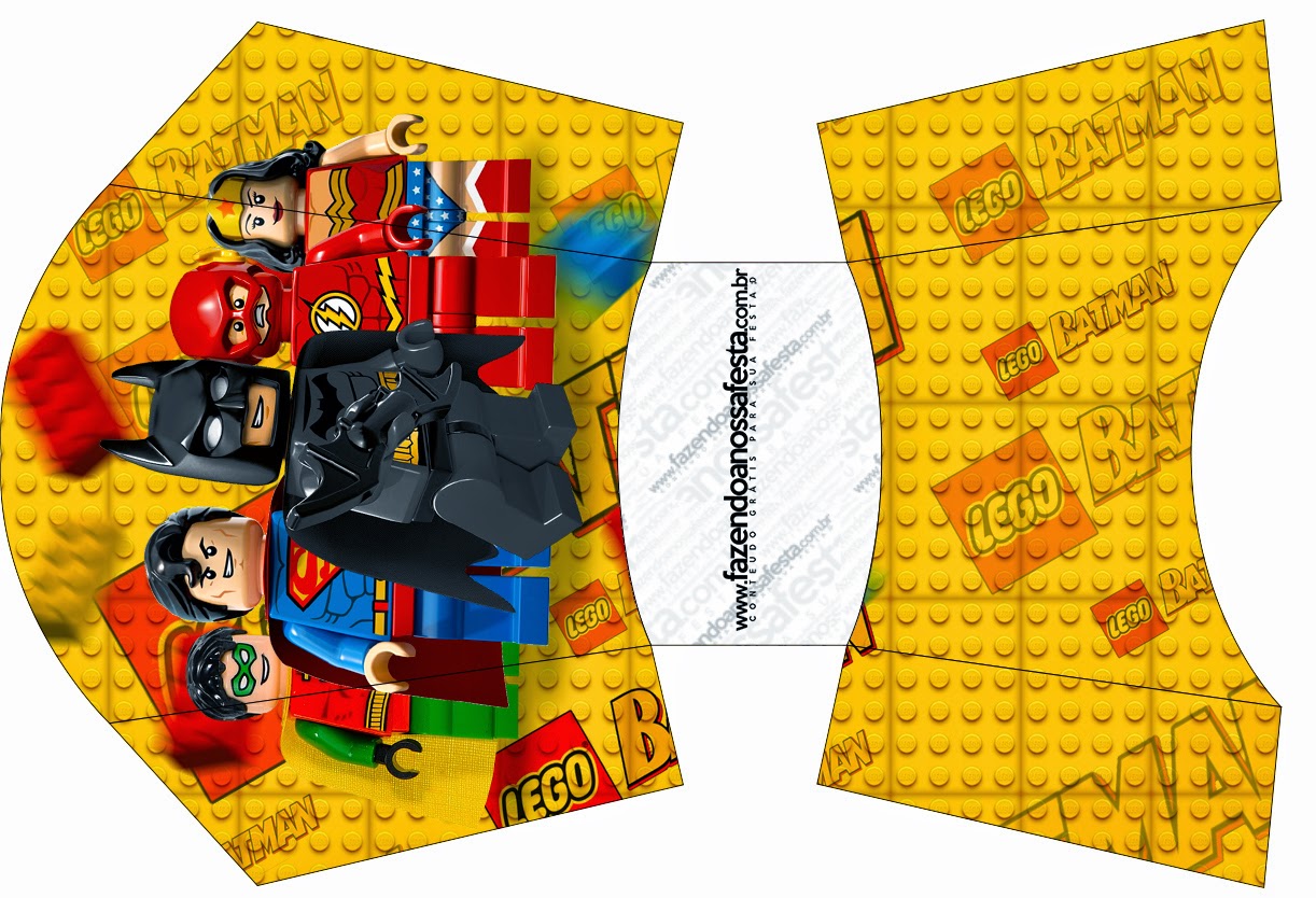 Lego Película: Cajas para Imprimir Gratis. Caja para patatas o papas fritas.