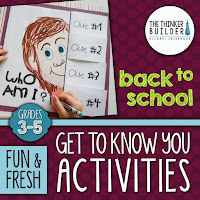 Back to School Get to Know You Activities