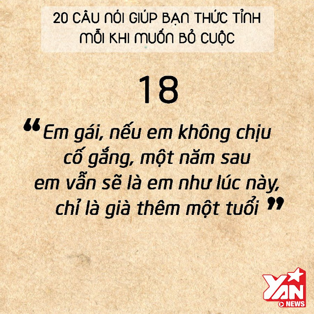 20 câu nói giúp bạn thức tỉnh mỗi khi muốn bỏ cuộc