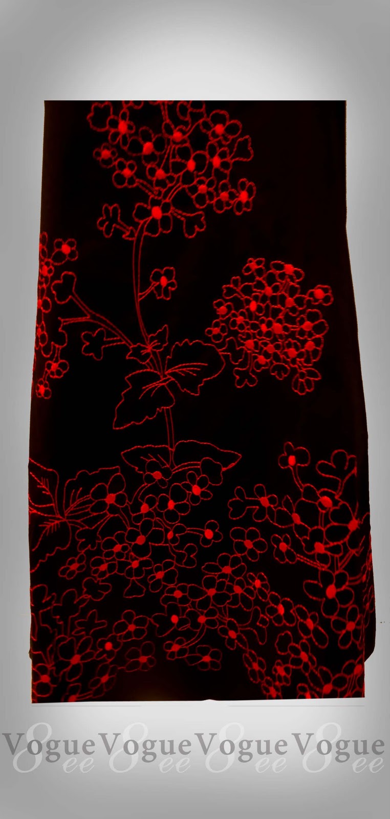 Vogue8ee Cherry Blossom Embroidered Dress