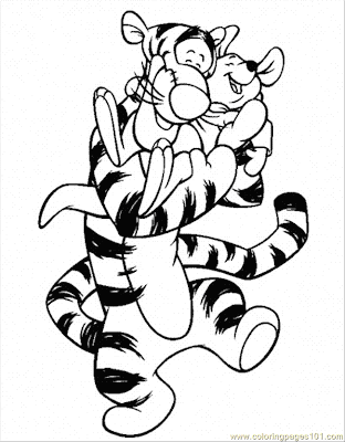 Cartoons Coloring Pages: Tigger Coloring Pages