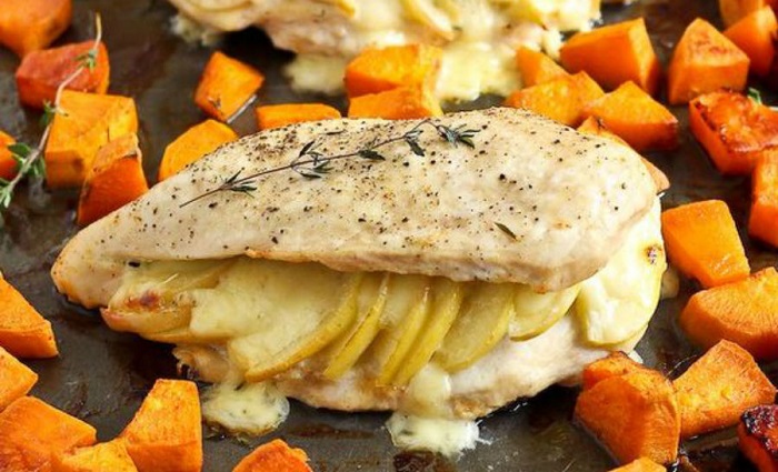Pechugas de Pollo con Manzana Pechugas de Pollo con Manzana