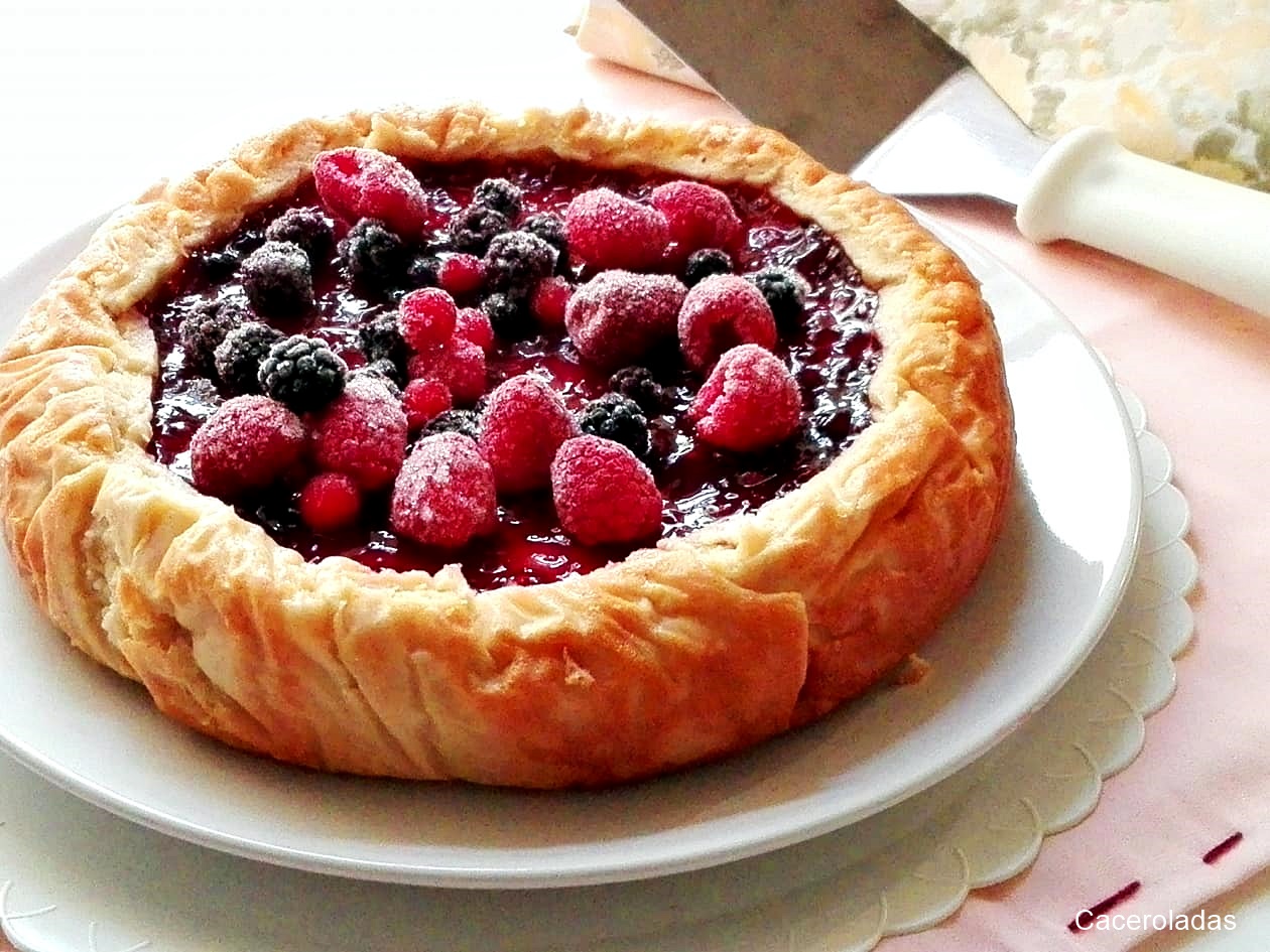 Tarta de queso con frutos rojos ¡deliciosa!