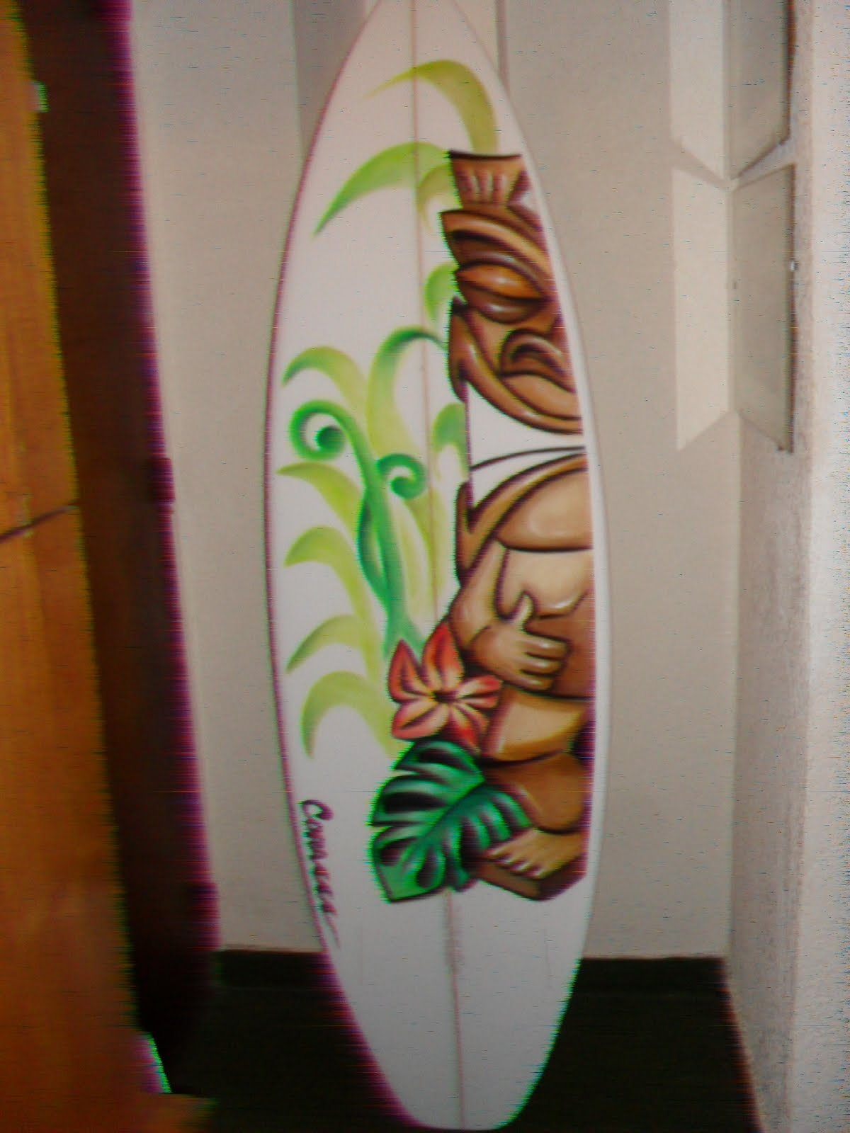 SURFBOARDS ART CORA FERNANDEZ OLIVER SURFBOARD PINTADA SOBRE FOAM POR