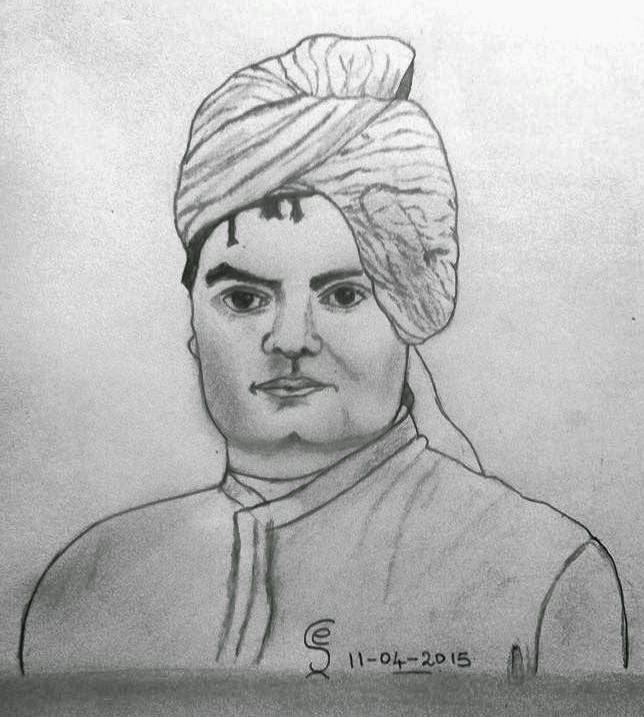 Pencil Sketch Of Swami Vivekananda Sketch  DesiPainterscom