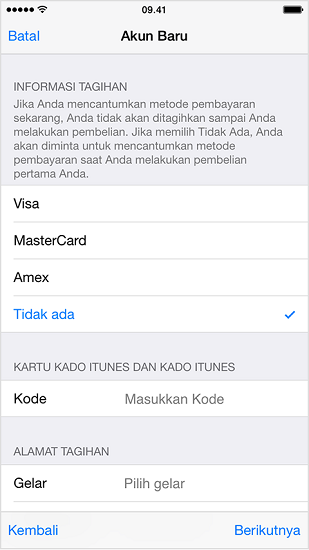 Cara Membuat Apple ID Tanpa Kartu Kredit 