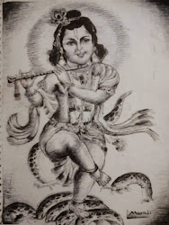 krishna lord pencil sketches
