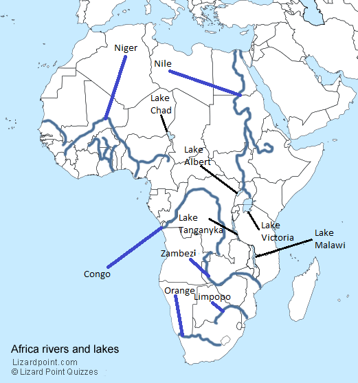 Реки африки на карте. Нил и Конго на карте Африки. Реки Нил Конго нигер Замбези Лимпопо. Река нигер на контурной карте Африки. Река Лимпопо на контурной карте Африки.