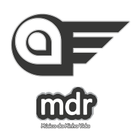 Logomarca Aviões do Forró - Logomarca MDR Play. Divulgação Música da Minha Vida -  MDR Play.