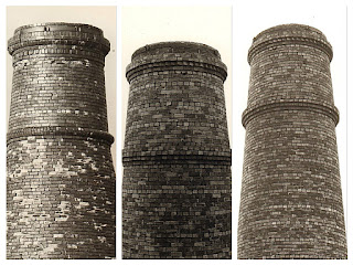 Bottle oven chimney ornamentation Photo: Terry Woolliscroft   Date: 1975