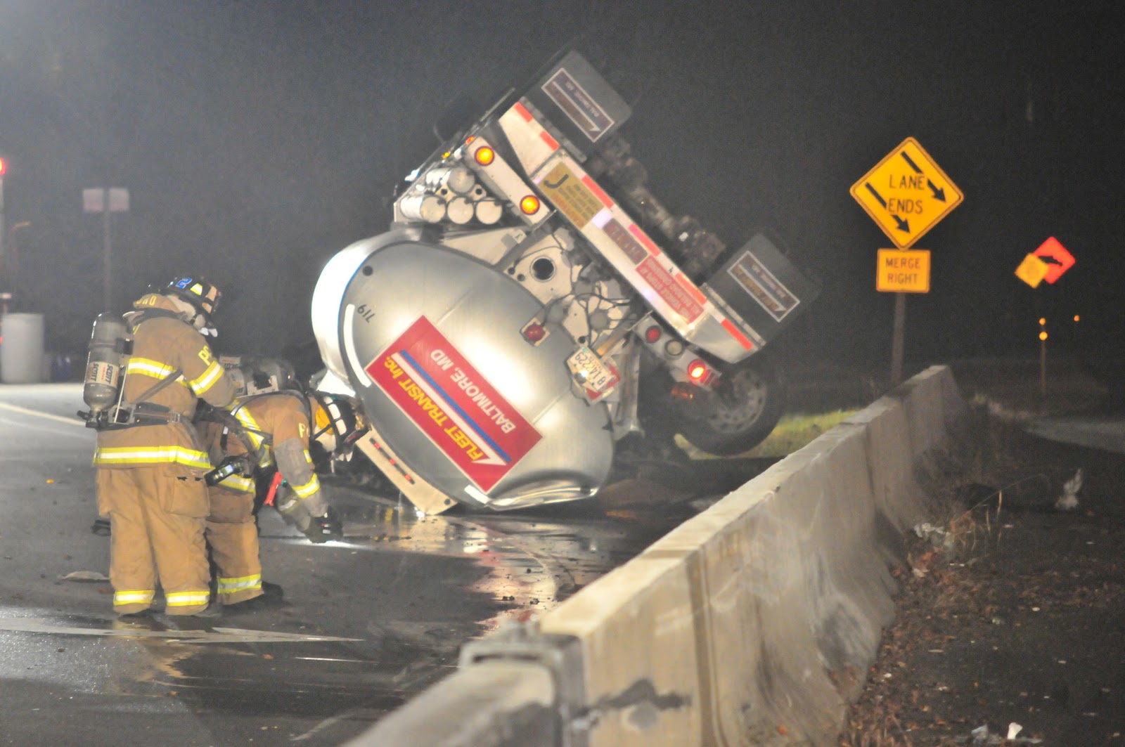 Gasoline Tanker Crash in Bowie