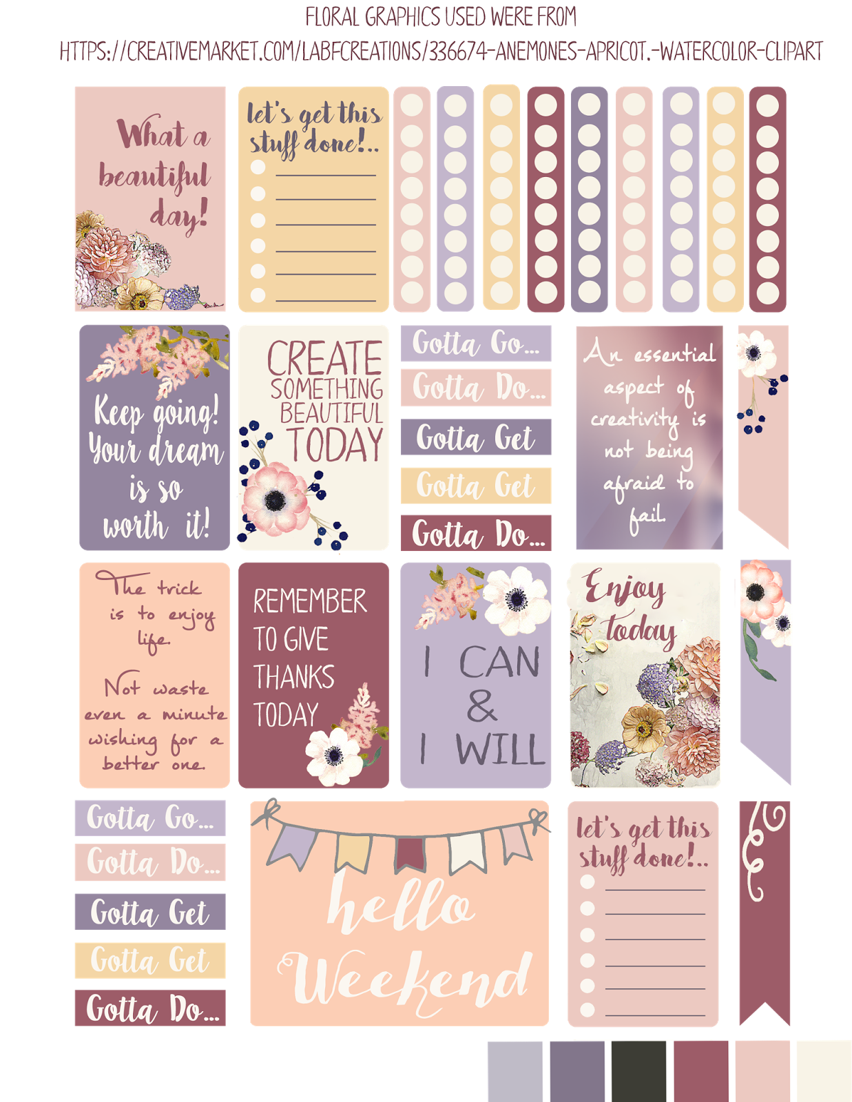 Free Printable Days of the Week Stickers from myplannerenvy.com  Free  printable planner stickers, Free planner stickers, Printable planner