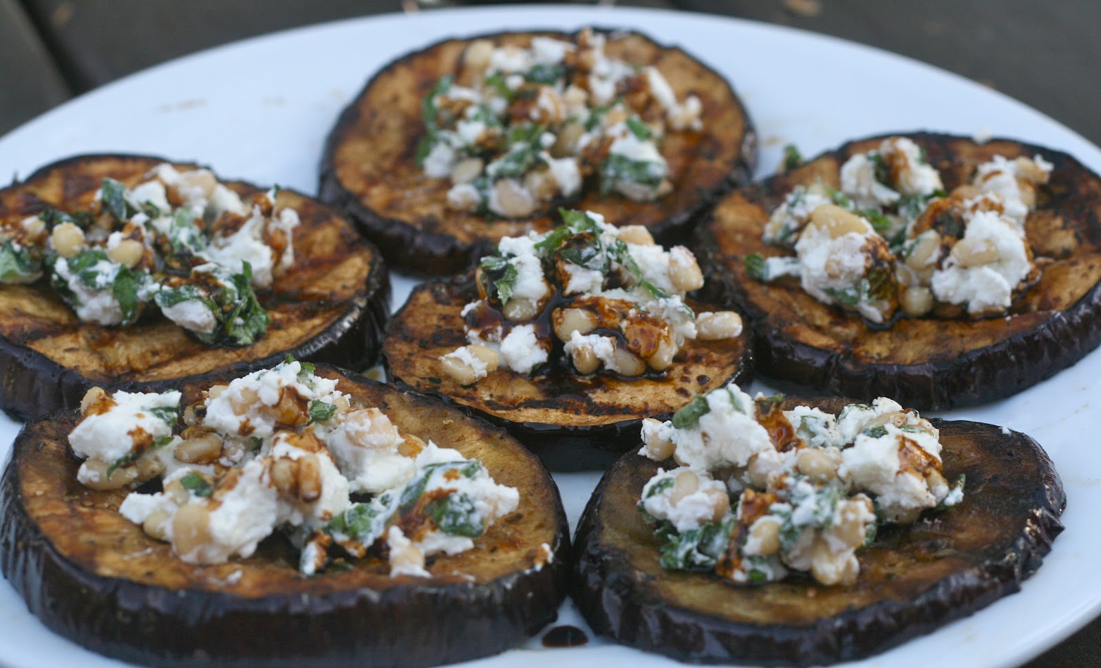Bake a holic Grilled Eggplant w/ Goat Cheese Salad