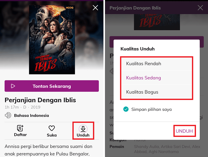 Cara Mengunduh Video HOOQ di Android