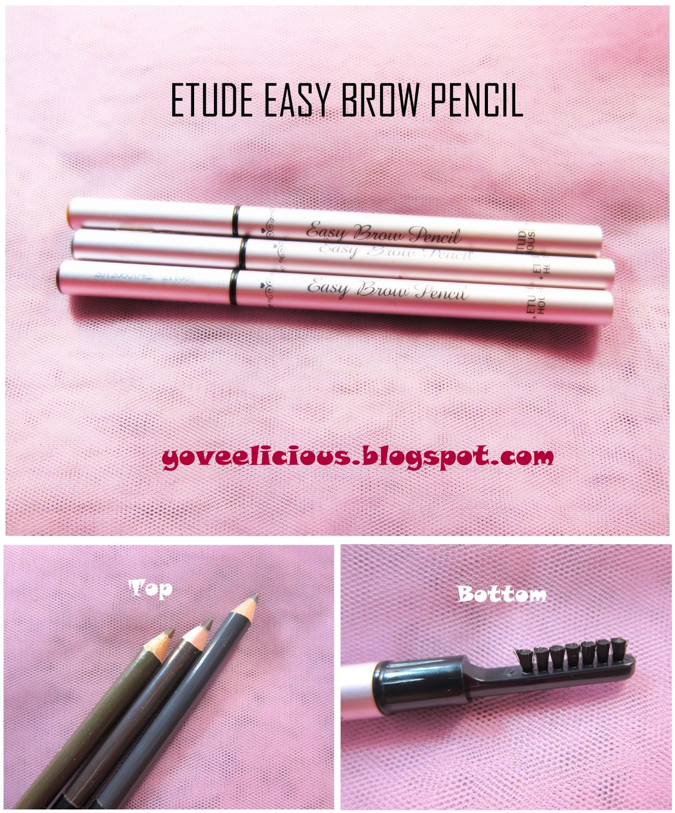 yoveelicious Etude Easy Brow Pencil Review and Swatches